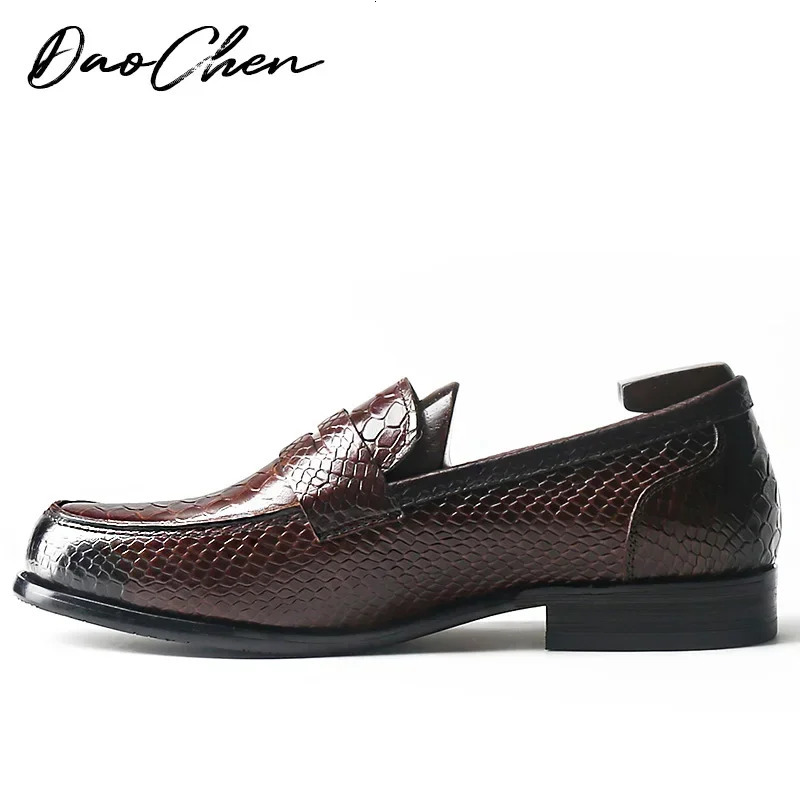 ELEGANT Mens Shoes Black Brown Chiffon Printed Mens Clothing Office Business Leather Shoes Mens Clothing 241031