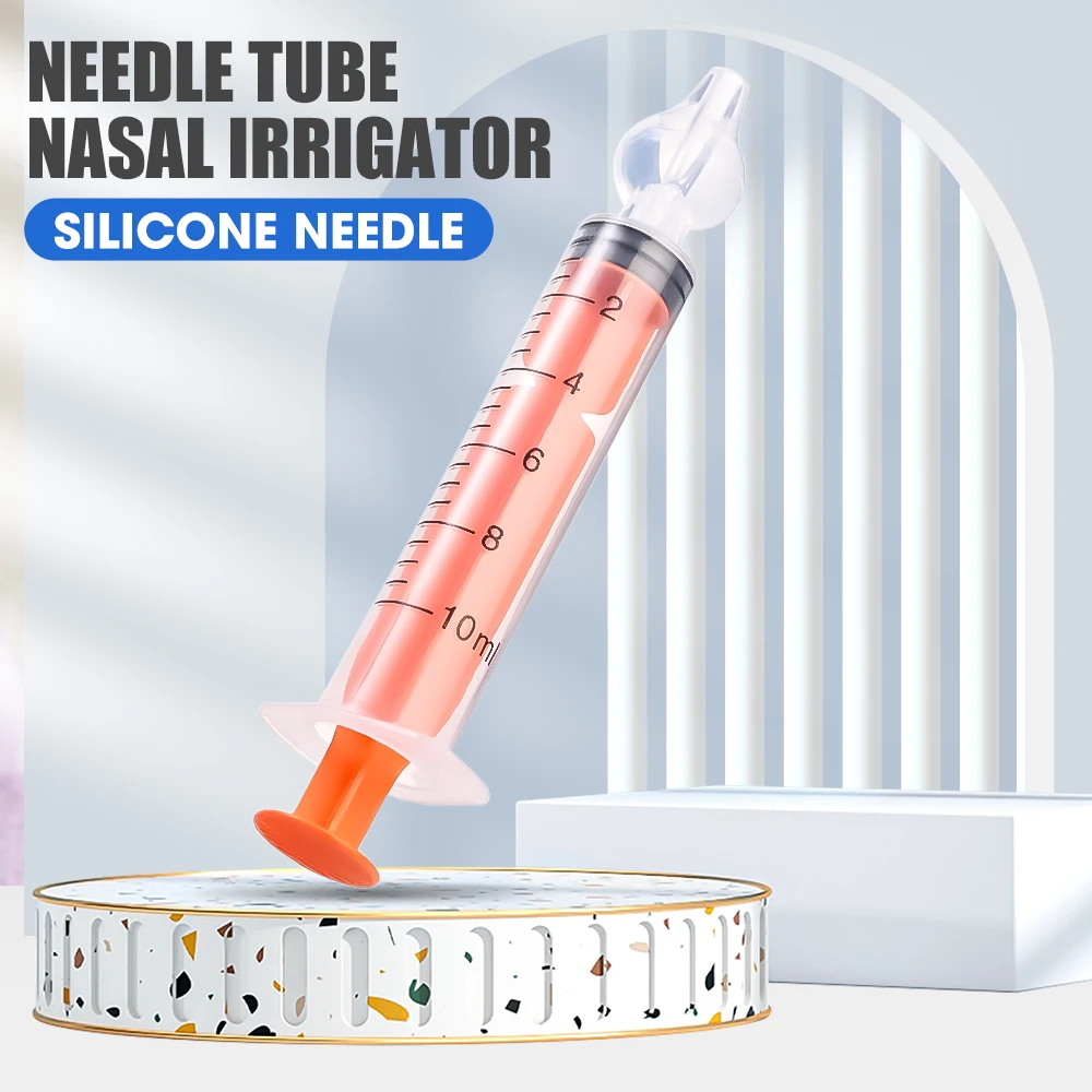 2Pcs Needle Tube Nasal Aspirator for Baby Care Nose Clean 10ML Baby Rhinitis Nasal Washer Needle Tube Infant Kids Nose Washing