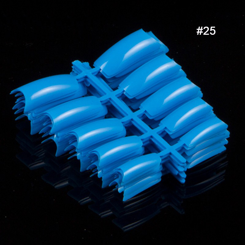 100pcs/pack Beauty Popular False Acrylic Nail Tips Plastic (1~29) Color False French Nail Art Tips For UV Gel Design NEW