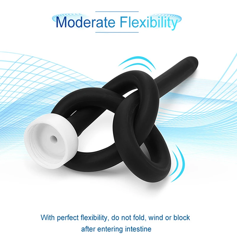 50/200cm Tube Anus Cleaner Portable Soft Silicone Tube Enema Anal Shower Cleaning Set Personal Hygiene Cleaning Bidet Shower