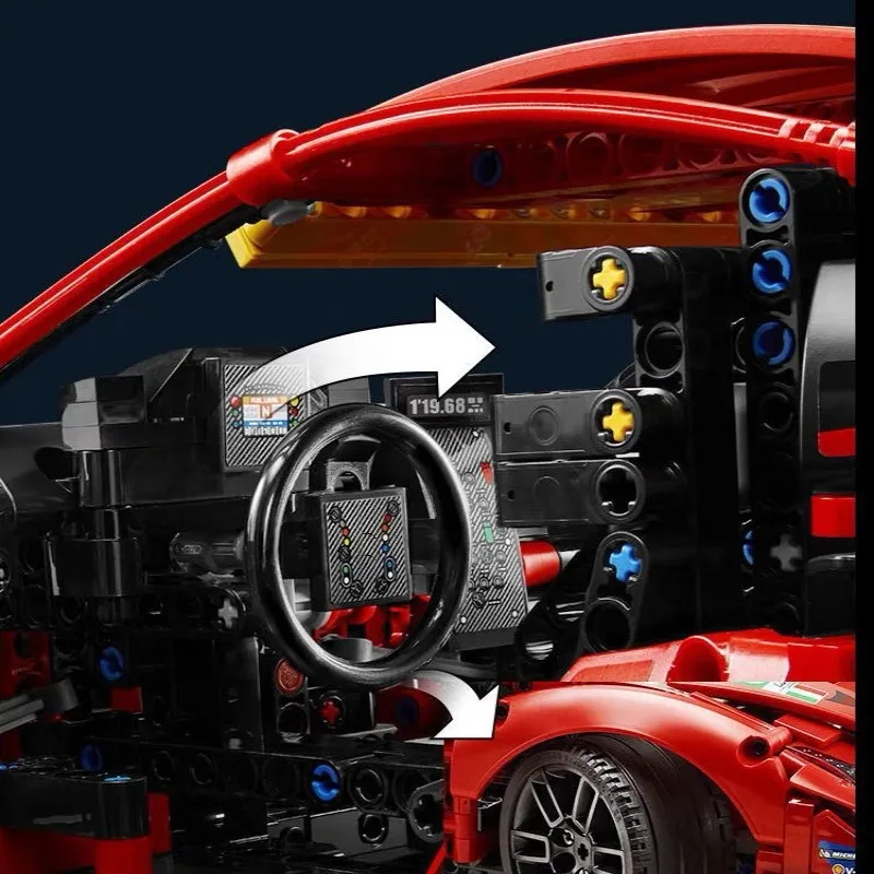 Technical Ferrareed 488 City Racing Car Building Blocks MOC 42125 Bricks Super Sports Cars Model Boys Assembly Toys Kid Gifts