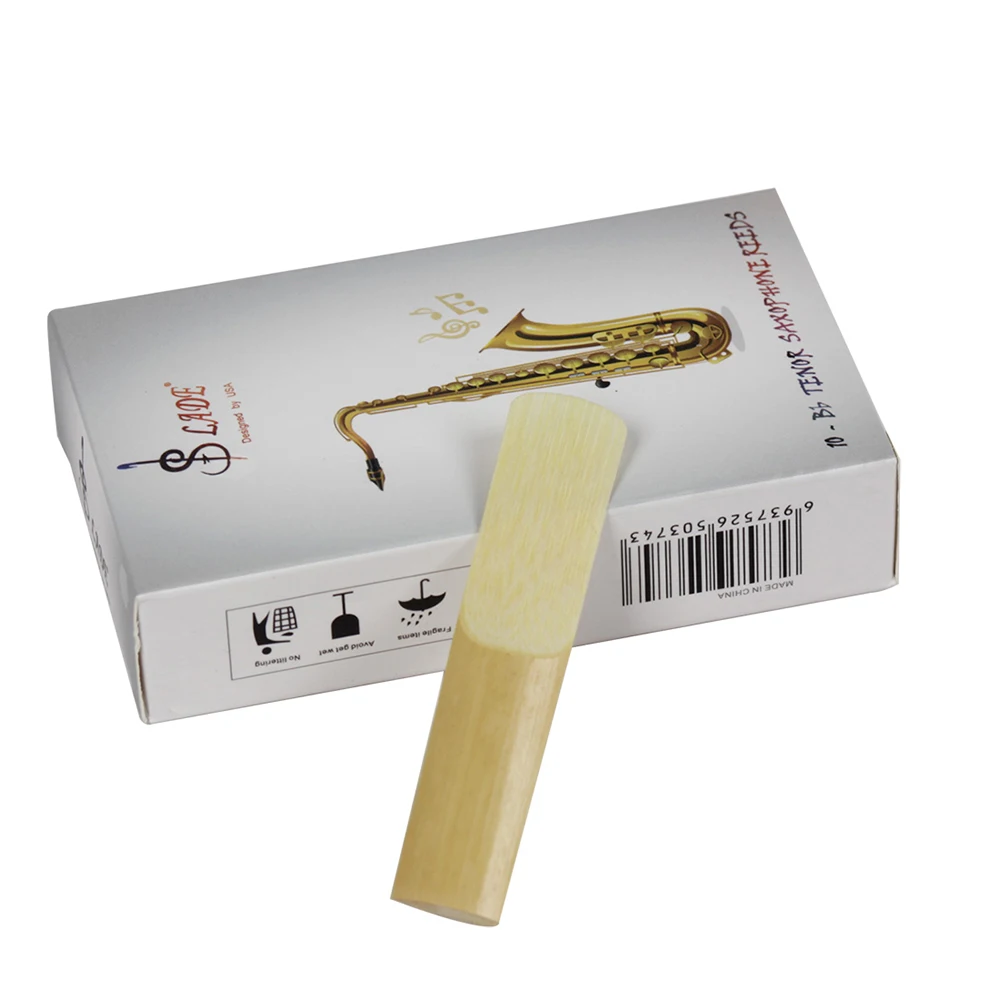 10-pack Pieces Strength 2.5 High Quality Bamboo Reeds for Bb Clarinet Tenor Saxophone Alto Saxophone Eb Alto Sax Accessories