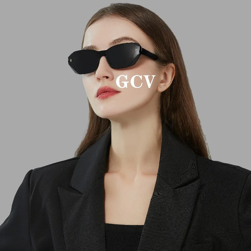 GCV acetate cat eye polarized sunglasses for womens fashionable outdoor glasses Uv400 UV resistant product quality 241031