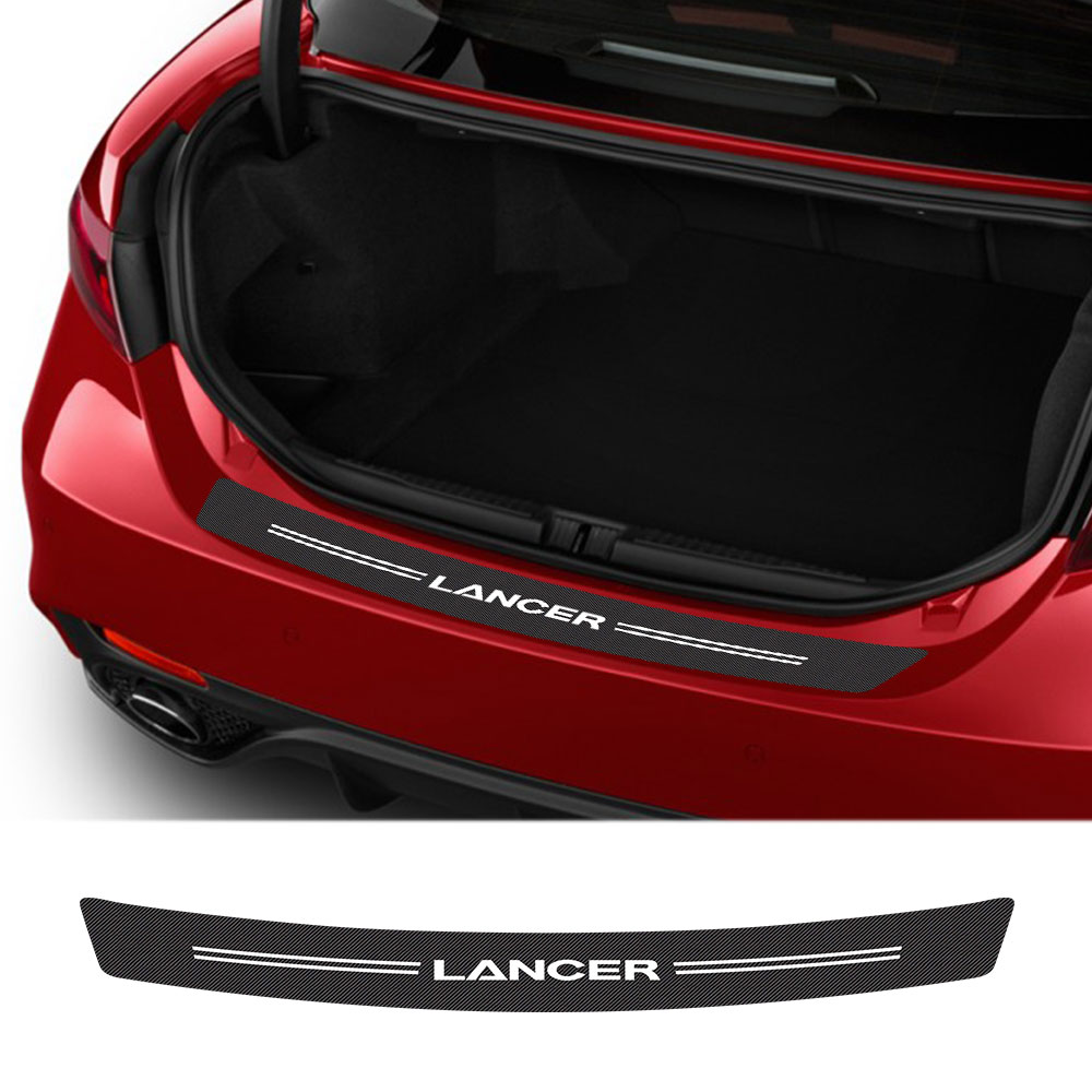 For Mitsubishi Lancer 10 3 9 Auto Trunk Guard Anti-Scratch Trim Car Rear Bumper Protector Stickers Car Decorative Accessories