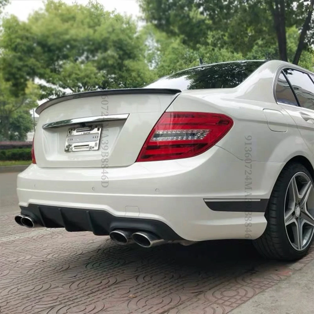 Exterior Part Rear Sport Spoiler Wing Styling Facelift For Mercedes Benz W204 C class 4 Door 2007-2014 C180 C200 C220 C260 C300