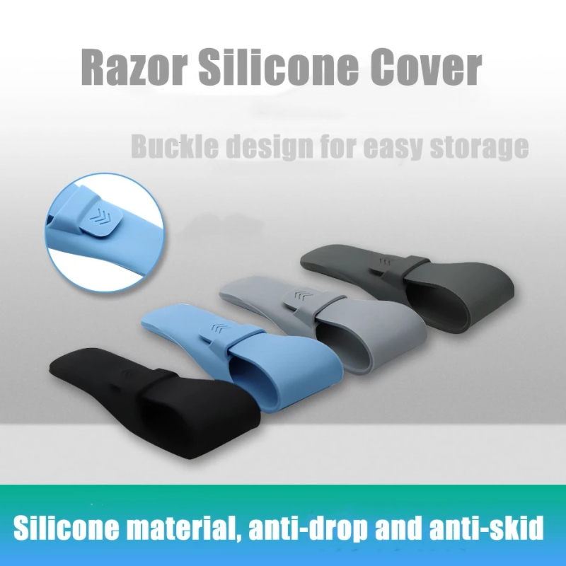High Quality Silicone Razor Case Cover For Men Manual Shaver Protector Wear Resistant Razor Holder Box For Bathroom4 Colors