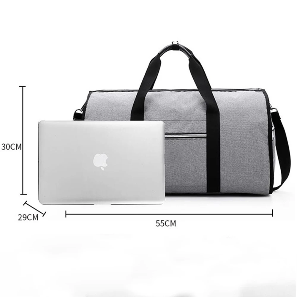 Bolsa de ropa Convertible 2 en 1 con correa para el hombro, bolsa de lona de lujo para ropa, bolso cruzado para hombre y mujer, traje colgante, bolsas