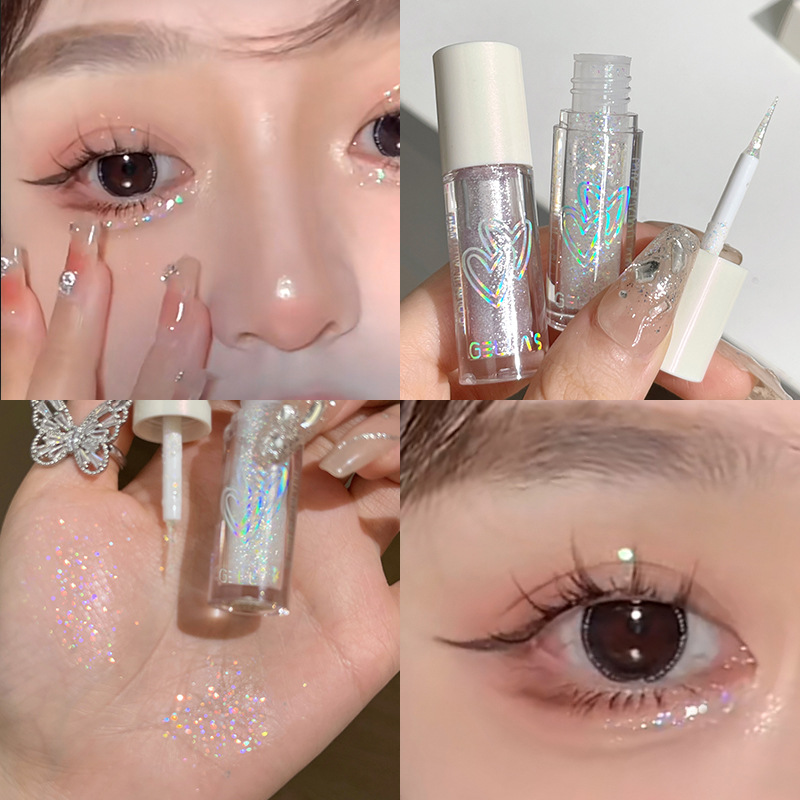 Liquid Glitter Eyeshadow Dia Shiny Sier Eye Liners Waterproof Flash Sequins Gel Lying Silkworm Brightening Makeup Tools a4a5e 5 79f80