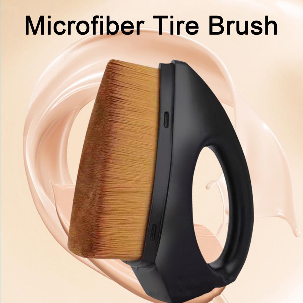 Car Tire Brush Tire Dressing Brush High Density Portable Car Supplies Fine Synthetic Fiber Car Tire Detailing Brush for Auto