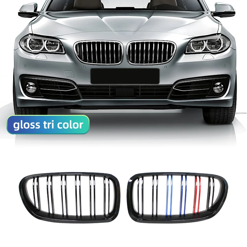 Front Bumper Kidney Grill Dual Slats Racing Grill For BMW 5 Series F10 F11 520i 528i 535i 530i 550i 2010-2017 Replacement Part