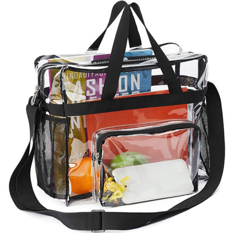PVC Women's Bags Cosmetic bag Portable Large Capacity waterproof travel Wash bag Transparent Shoulder Bag Storage Pouch Cosmetic