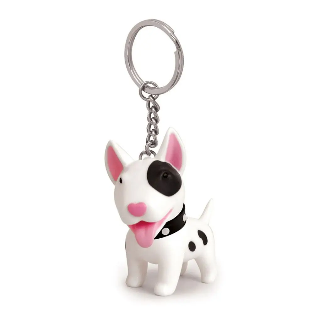 1 PCS Cute Dog Keychain Creative Hand-painted Terrier Key Ring Simple Lovely Animal Shape Car Key Holder