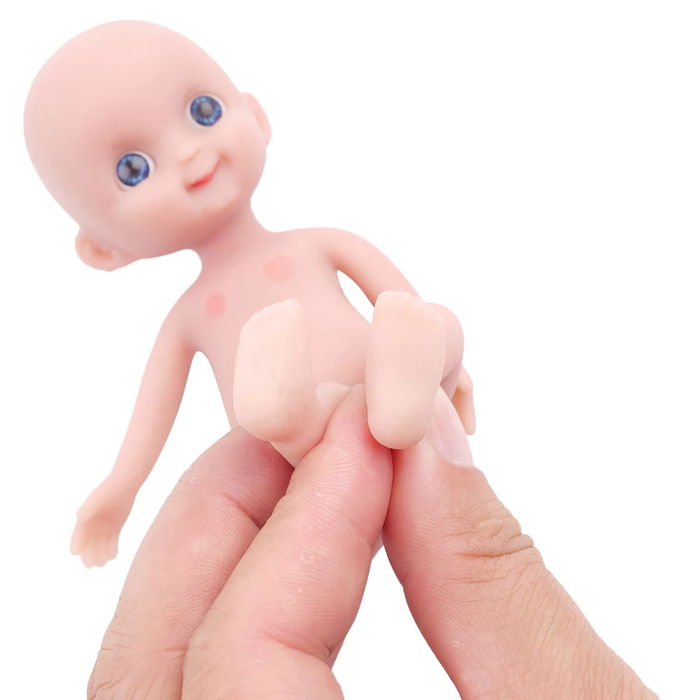 IVITA WG1569 5.51inch 98g 100% Full Body Mini Silicone Reborn Baby Doll Unpainted Unfinished Realistic Dolls for Children Toys