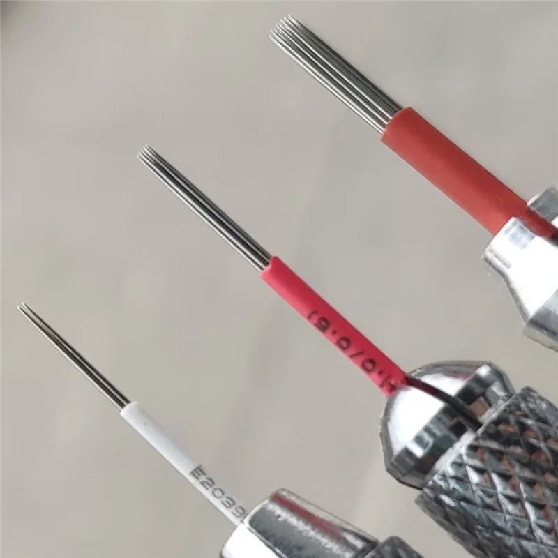Microblading Needles Fog Eyeborw Makeup Blade Shading Round R3 R5 R7 R9 R19 Tattoo Needle for Tattoo Pen Manual Needles 50pcs