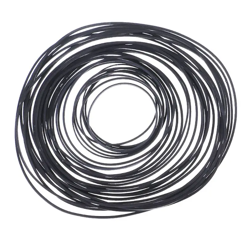 30 Pieces Turntable Belts Mix Cassette Tape Recorder Rubber Belt for Repair Replacement for CD-ROM Video Machines