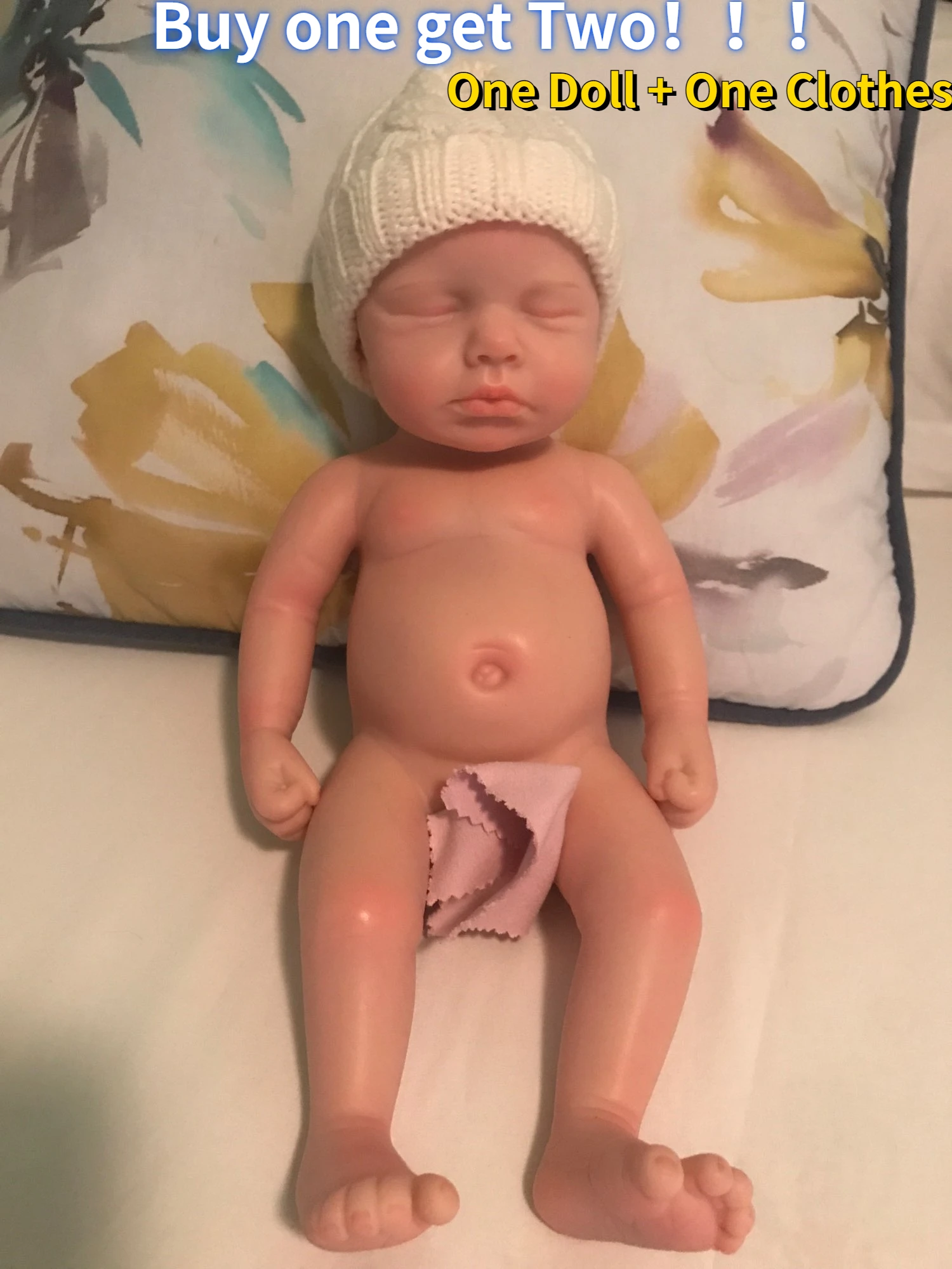 33CM Silicone Loulou Painted Full Body Soft Solid Silicone Handmade Bebe Reborn Doll Reborn De Silicona Cuerpo Entero