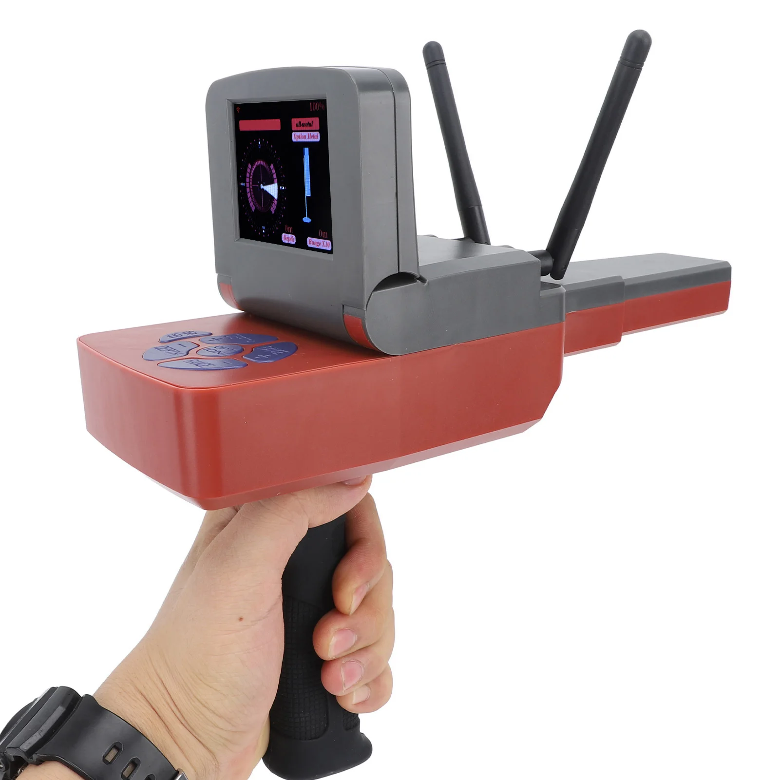 Metal Detector 1500m Range 30m Depth with Display Treasure Metal Scanner for Gold Silver Copper 1500 Meter Range Metal Detector