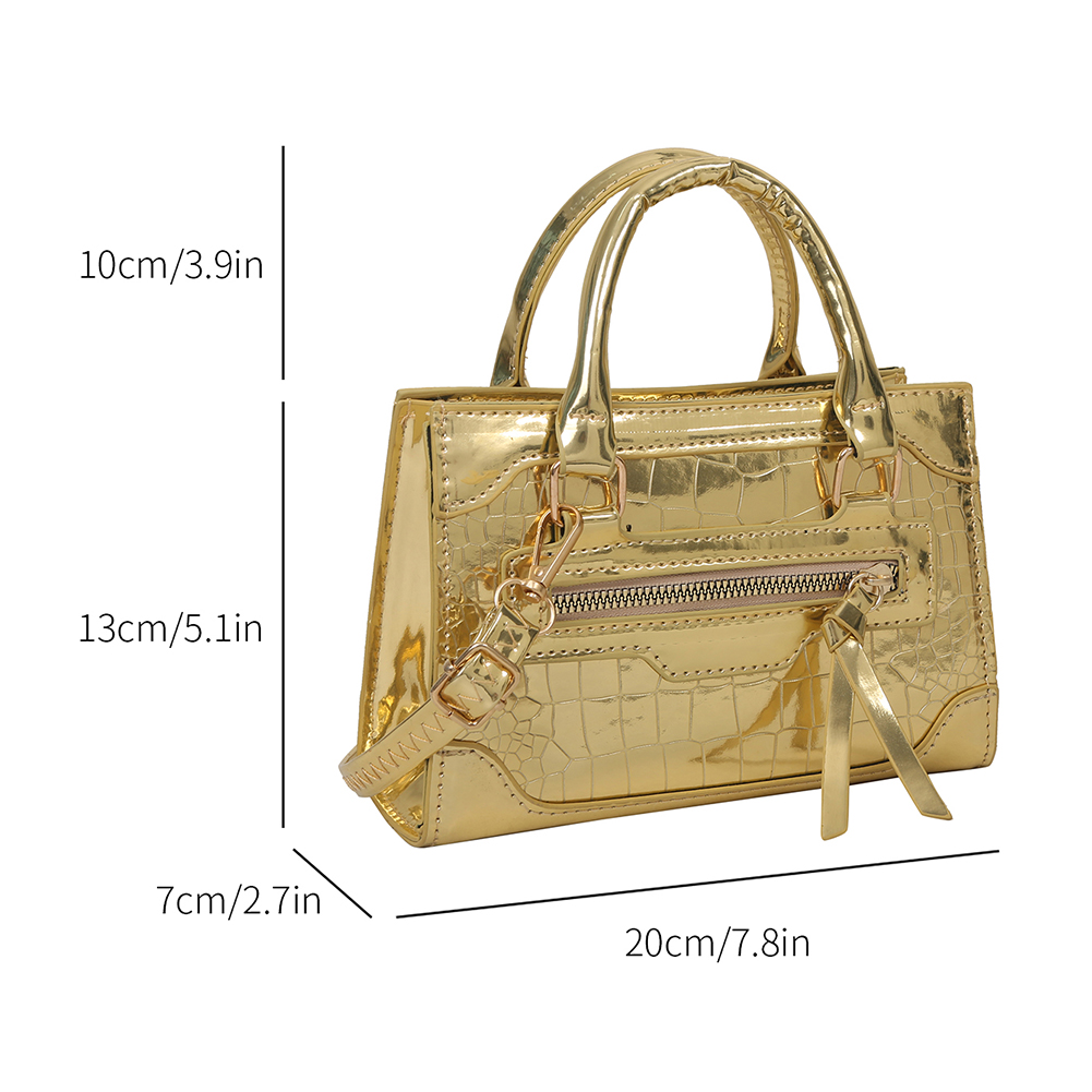 Laser Silver Chic Women Purse Mini Cute Small Crossbody Shoulder Bags Leather Fashion Handbags Luxury Designer Vintage Tote Bags