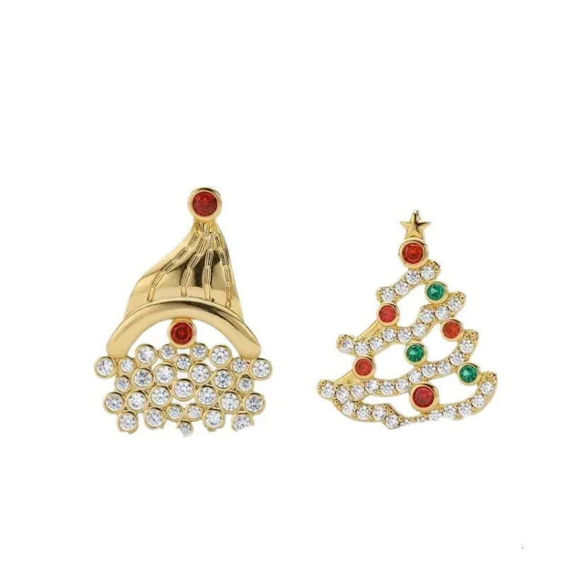 Rhinestone Christmas Atmosphere Female Earring Trend Santa Claus Female Earrings Christmas Jewelry Gifts 241031