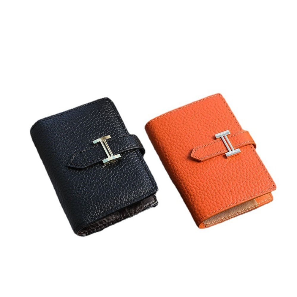 Korean Style Lichee Pattern Card Bag Clutch Bag Card Pocket PU Leather Card Bag Multi-card Slot Coin Purse Card Holder Female