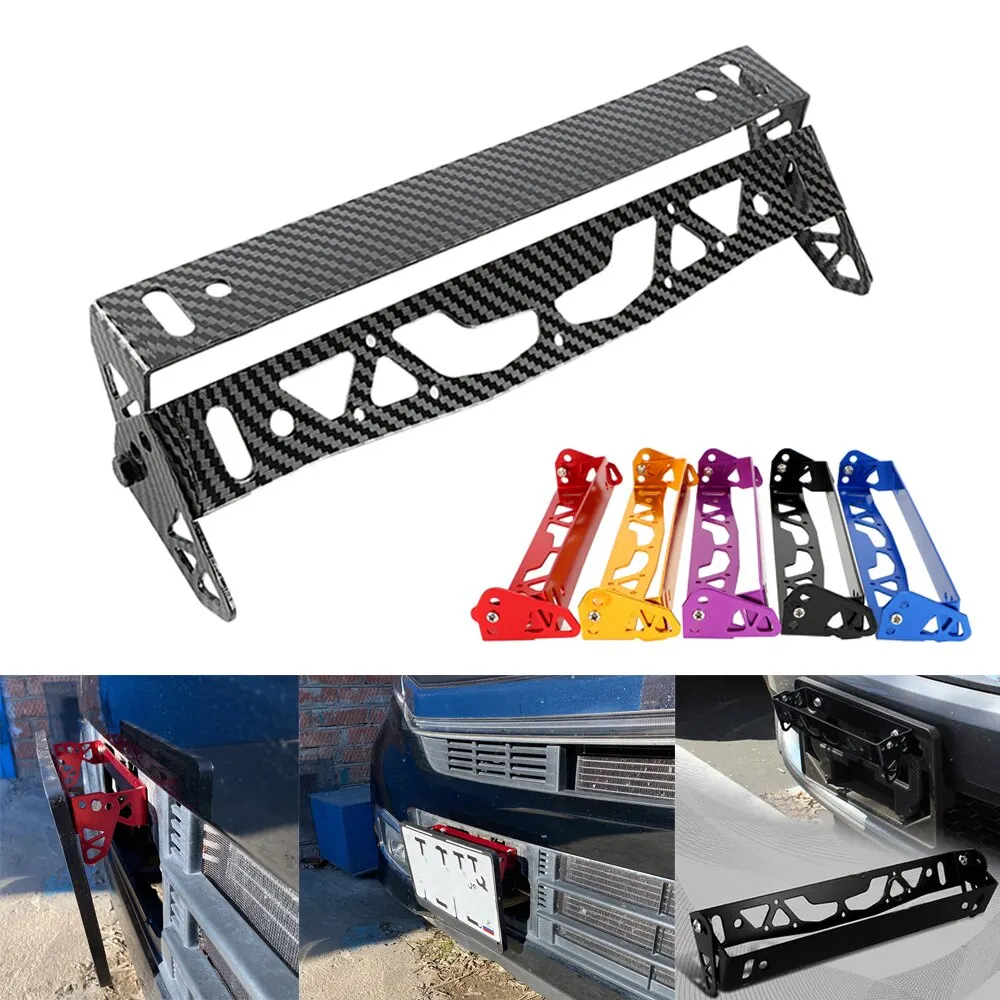 Universal Aluminum Car Adjustable Rotating Car License Plate Frame Holder Solid License Plates Frames Frame for Car Number