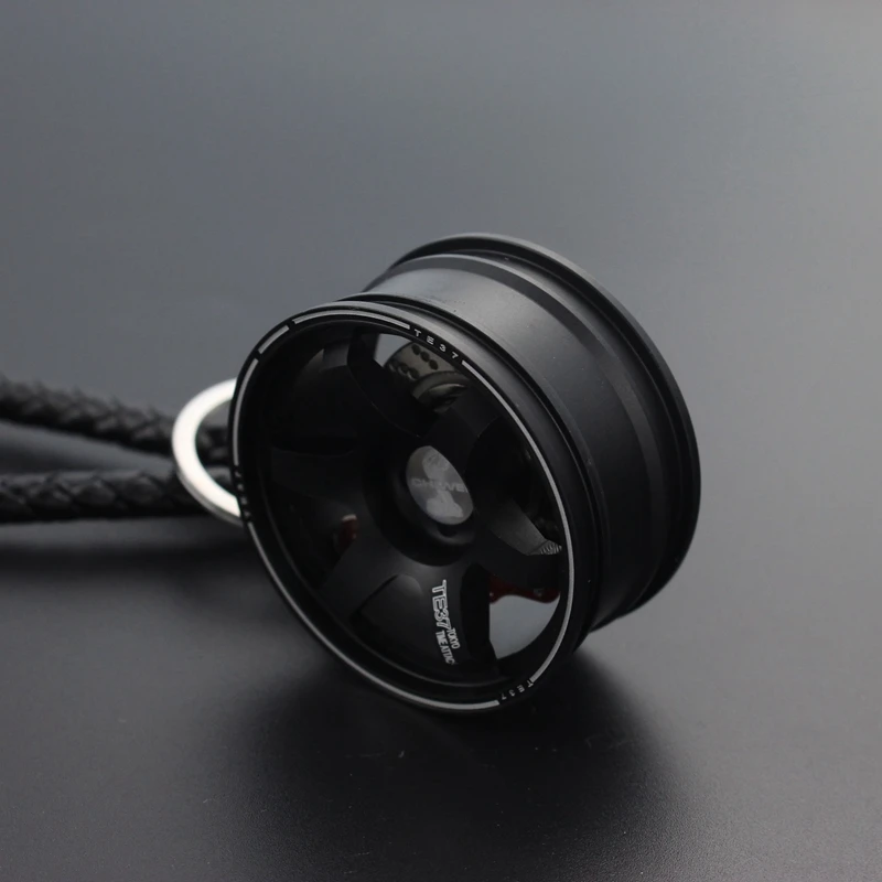 Car Keychains Alloy TE37 Wheel Keyring For Auto Accessories Motor Key Ring For Car Key Chain
