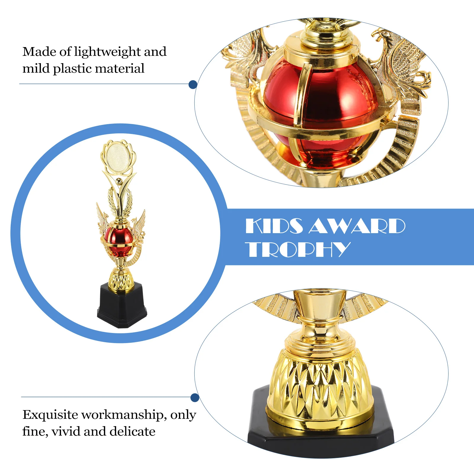 Soccer Trophies Kids Children's Trophy School Rewarding Supply Vivid Toy Celebrity Prize Cup Model Award Girl