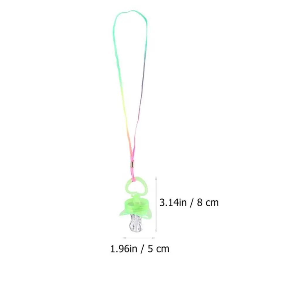 Glowing Flashing LED Pacifier Whistle Night Light Up Blinking Joke Pacifier Toy LED Pacifier Party Rave Soft Necklace