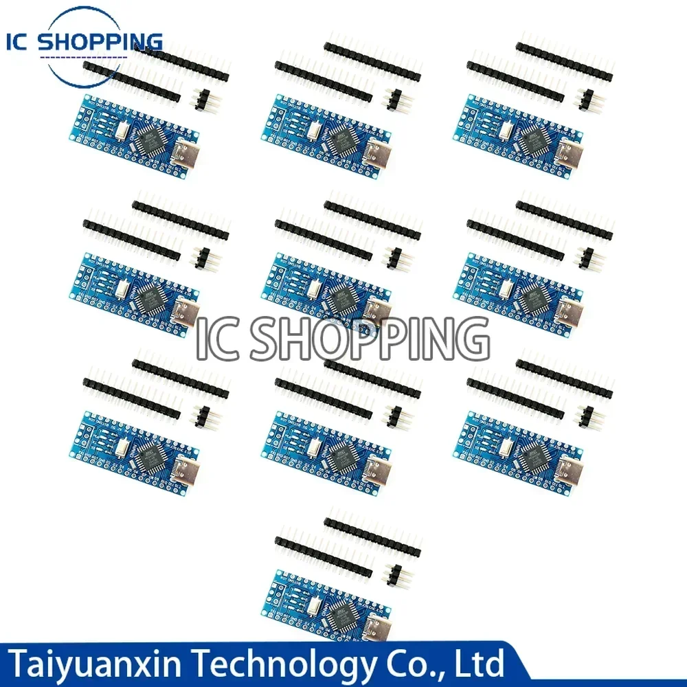 10PCS Nano V3.0 Microcontroller Board for Arduino with CH340 USB Driver, 16Mhz ATmega328P, for Arduino