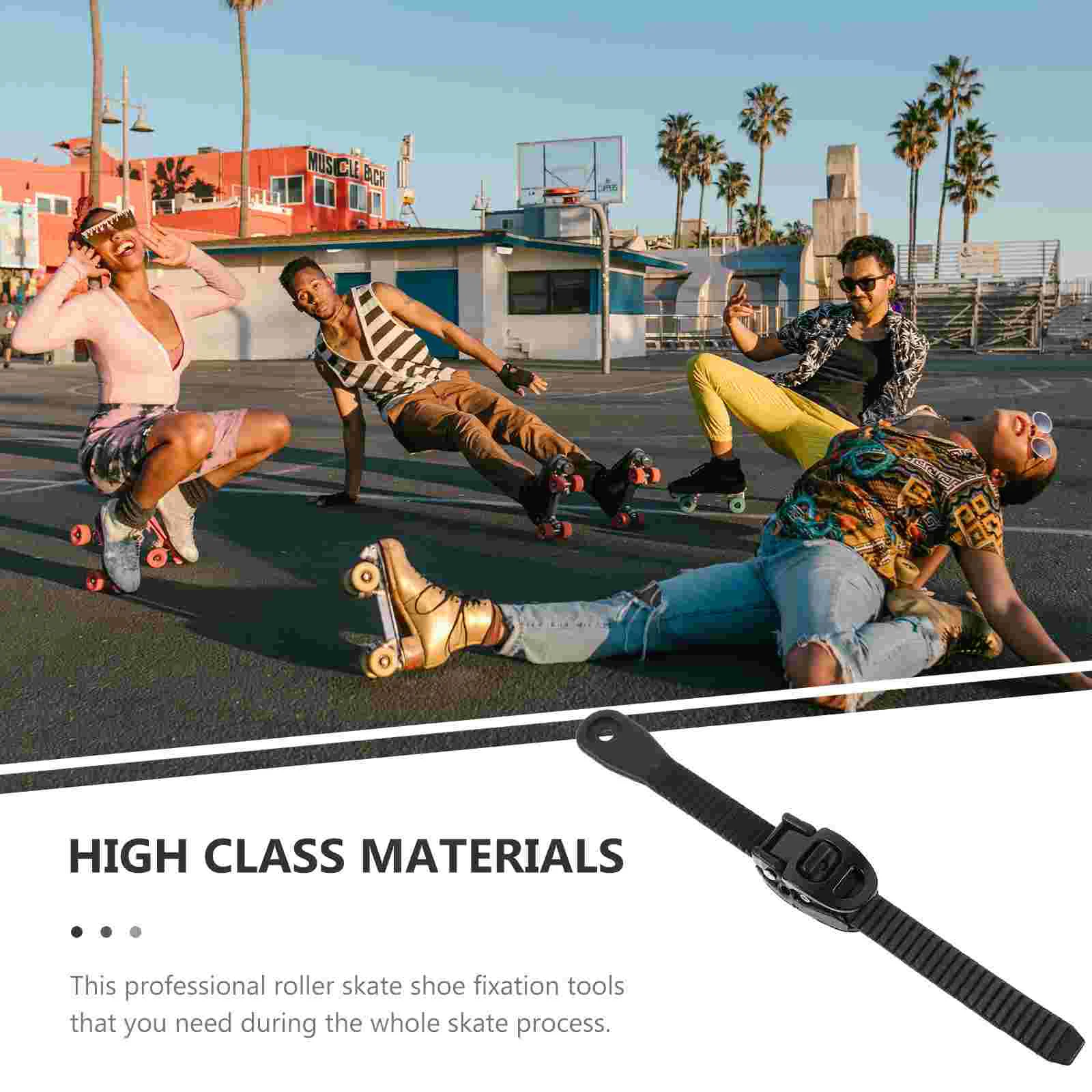 2 Sets Shoe Laces Professional Buckle Straps Adjust Roller Skate Shoes Ice Skates Fixing Skating Hoverboards