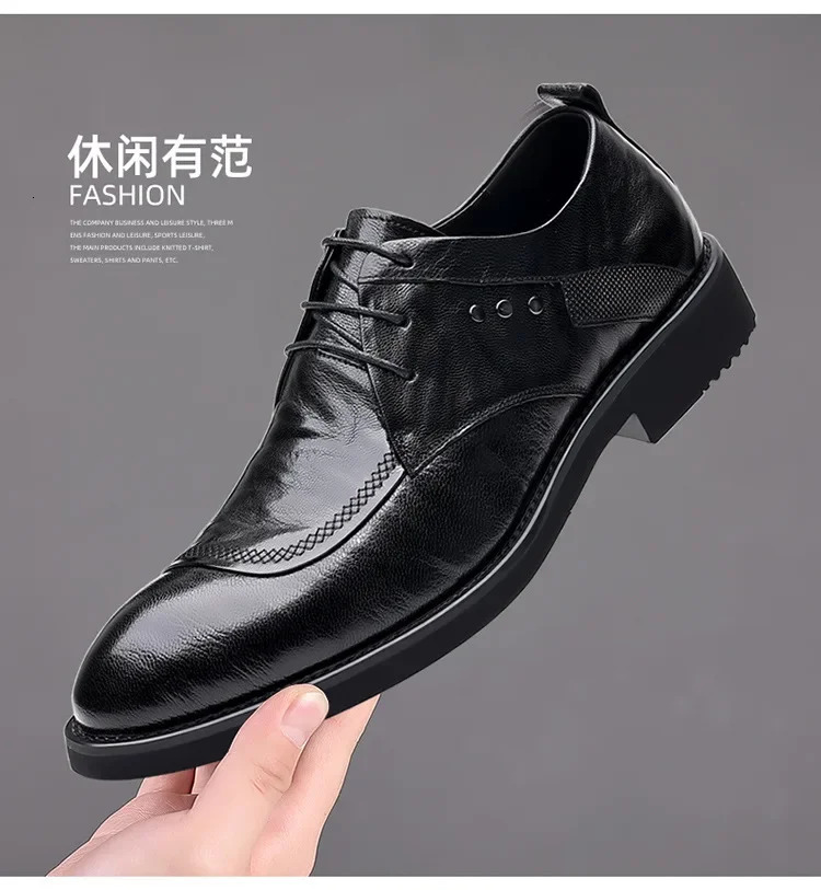 Mens shoes mens shoes mens shoes genuine leather business formal Oxford shoes mens high-quality leather Zapatos Hombre 241031
