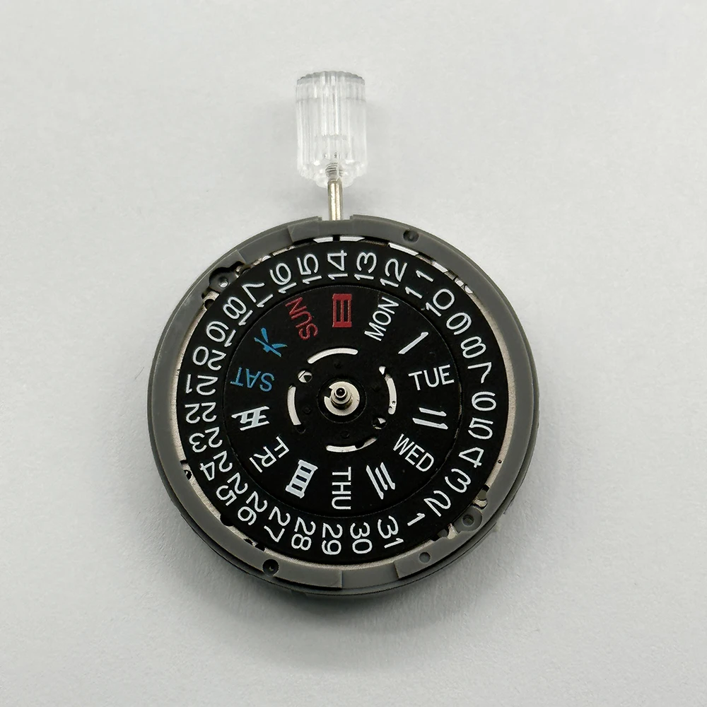 Genuine Japan NH36A Mechanical Movement Black Datewheel 3H Crown at 3.0/3.8 O'Clock Mod NH36 4R36A Automatic Mechanism 24 Jewels