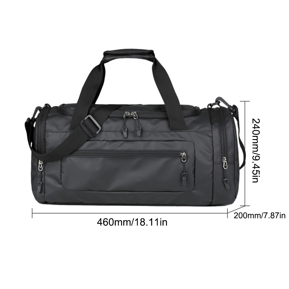 Men Sports Luggage Bag Large Capacity with Shoe Compartment and Wet Pocket Workout Bag Outdoor Handbag Weekend Gym Travel