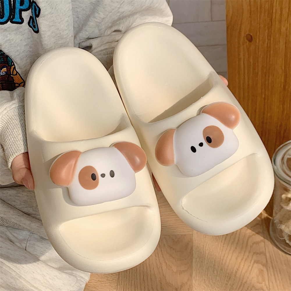 2024 New Slippers for women Summer Shoes Cute cute puppy dog slippers Indoor Street Sandals for girls Beach shower slide