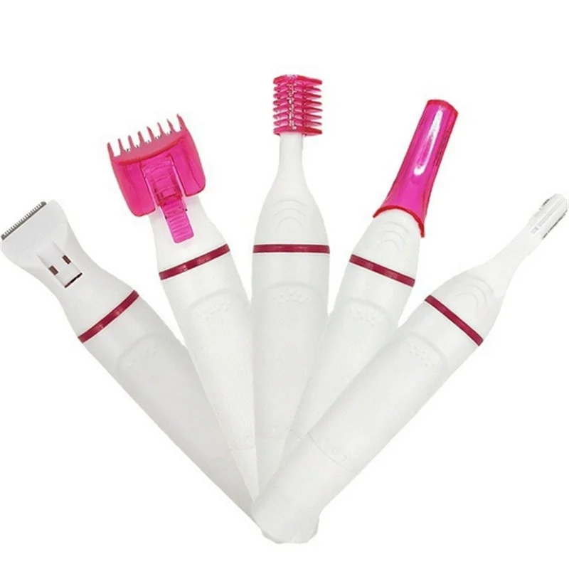 1PC 5 In 1 Women Electric Epilator For Eyebrow Underarm Bikini Leg Hair Remover Shaver Razor Depilador Feminino Multifunction