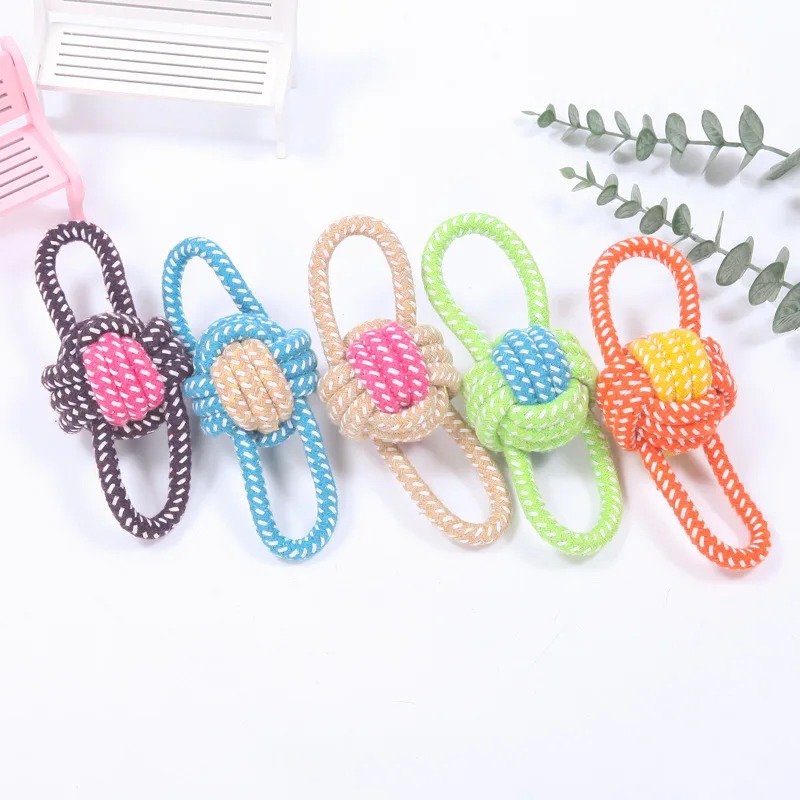 Interactive Cotton Rope Mini Dog Toys Ball Accessories Toothbrush Chew Puppy Toy for Large Small Dogs
