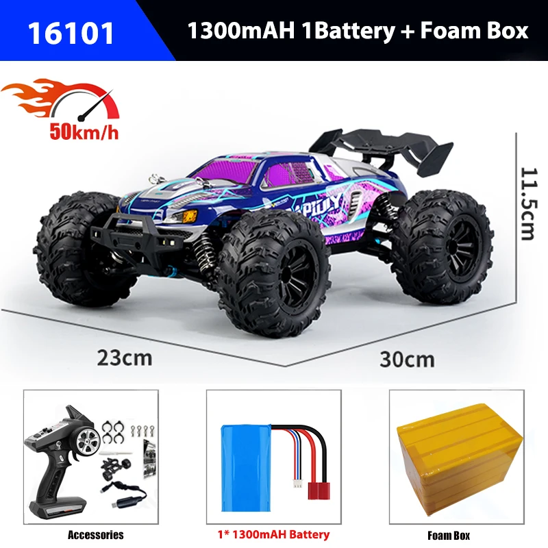 1/16 RC Car Off Road 4WD 50km/h 2.4G Electric High Speed Rock Crawler Drift Truck Remote Control Cars Toys for Adults Boys