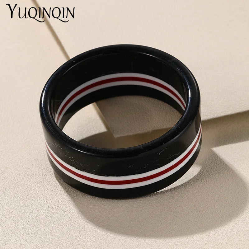 Vintage Geometric Resin Bracelets For Women Elegant Wide Bangles Bracelets Femmes Summer Party Travel Hand Jewelry Stripe Gifts