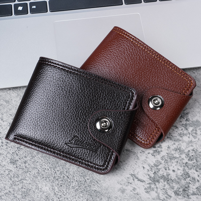 Designer's new men's short item, new item ticket, zero wallet, double line card bag, wallet