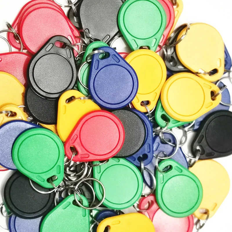 10Pcs EM4305 T5577 125khz Copy Rewritable Writable Rewrite Keyfobs RFID Tag Key Ring Card Proximity Token Badge Duplicate
