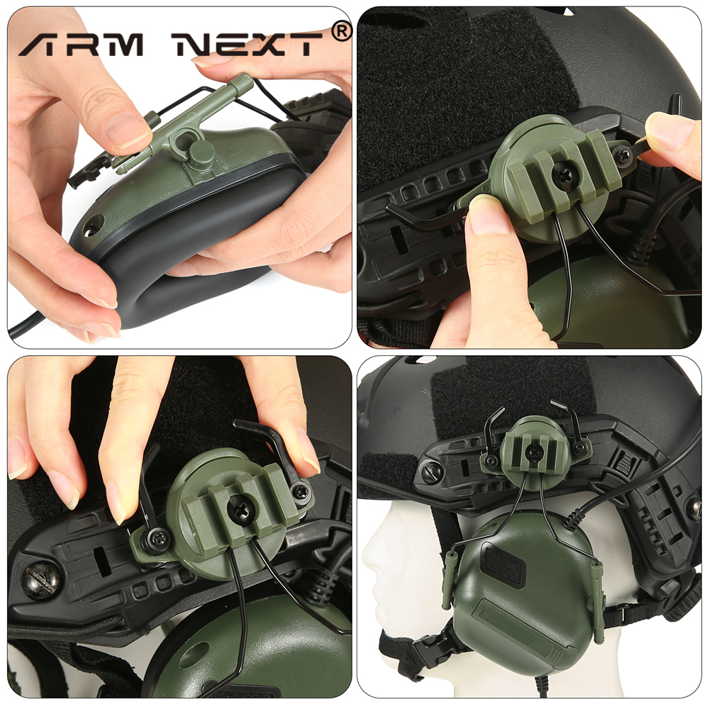 Tactical Helmet Accessories Military Airsoft Headset Holder Helmet Rail Adapter Hunting Shooting Headset Bracket