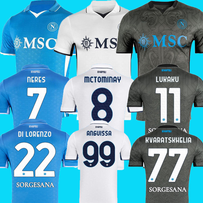 3XL 4XL Japan-Inspired Napoli soccer jerseys lukaku 2024 2025 third McTominay Gilmour KVARATSKHELIA BUONGIORNO NERES home away 24 25 men Kids kit football shirts 3rd