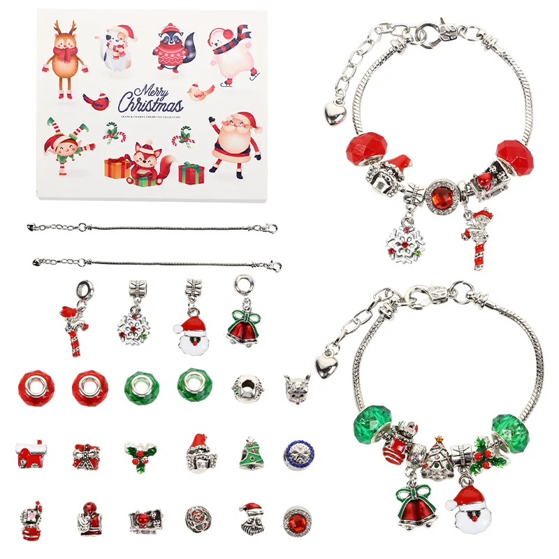 DIY Bracelet Making Kits Spacer Beads Metal Pendant Charms Accessories for DIY Bracelets Jewelry Making Children Gril Gifts