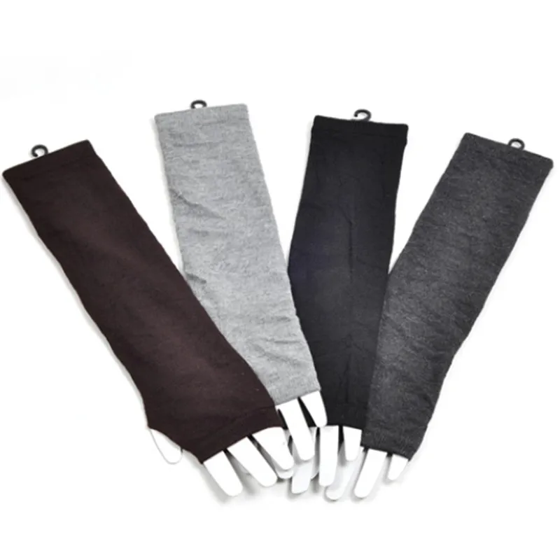 Fall & Winter Cashmere Warm Sleeves Solid Soft Gloves Thickened Cold-proof Oversleeve Man Women Fashion Fingerless Arm Warmers