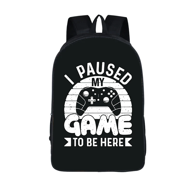 Funny Gamepad Print Backpack Teenage Children Boys Girls Video Game Fan Student Schoolbags Outdoor Travel Laptop Sports Rucksack