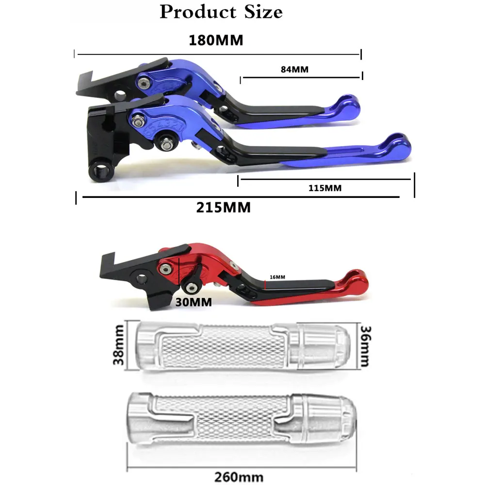 For new KAWASAKI NINJA 650 650R ninja650 2009-2016 Motorcycle Accessories CNC Brake Clutch Levers Handle 2025 Hand Grips