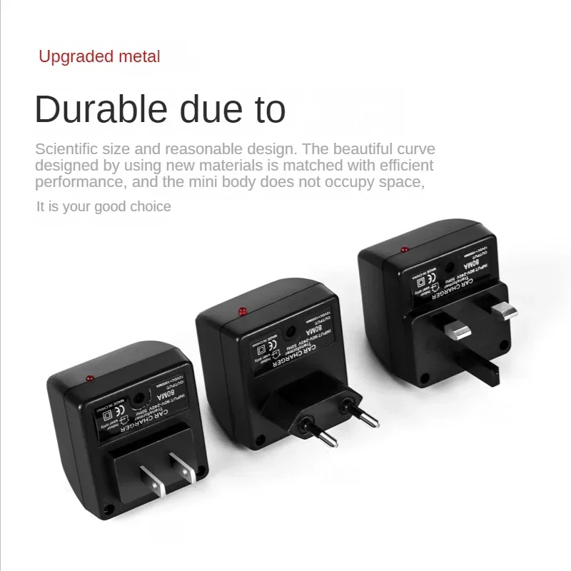 AC Adapter with Car Socket Auto Charger EU Plug 2025 220V AC To new 12V DC for Car Electronic Devices Auto Accessories Home Use