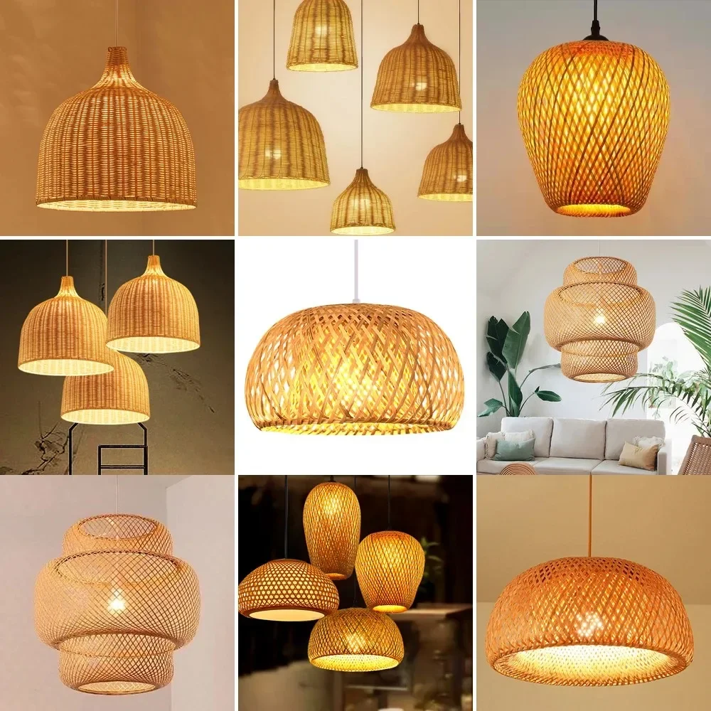 High Quality Modern Life Handmade Rattan Pendant Lamp Decorative Bamboo Chandeliers Vietnam Handicrafts