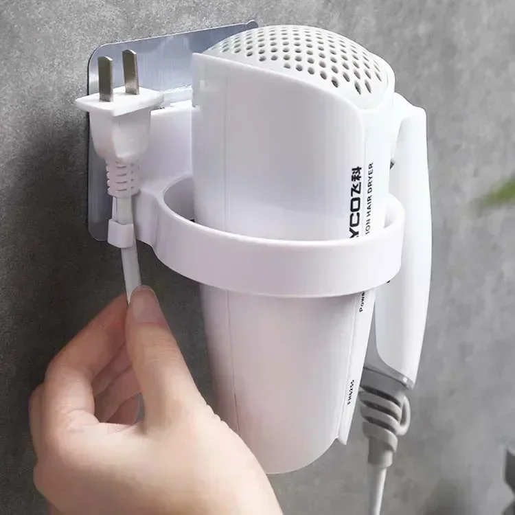 Hair Dryer Holder Bathroom Hair Straightener Stand Nail Free Shelves for Wall Room Bathroom Storage Rack Shelf Wall-mounted Home