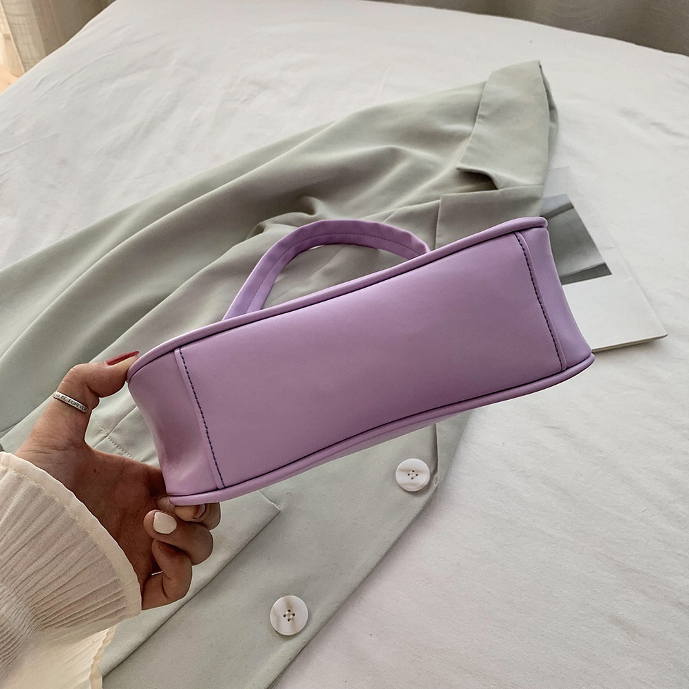 Popular Simple Female Daily Bag Soft PU Leather Women Handbags Solid Color Ladies Design Vintage Shoulder Bags